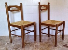SET 2 SEDIE IN LEGNO CON SEDUTA IMPAGLIATA PER CUCINA