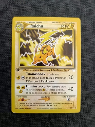 Pokemon card raichu prima - card,