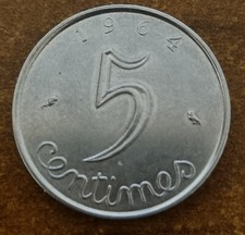 Francia 5 Centimes 1964 