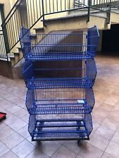 Cestone Espositore 4 Vani Con Ruote 80x55x160