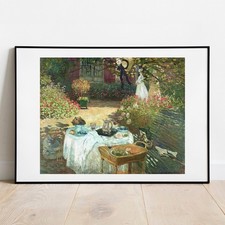 Stampa artistica Monet Le Dejeuner stampa giclée poster arte da parete giardino arte poster