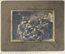 #90#Portoferraio Gruppo di soldati fine della guerra 1918 ALLEGRIA della PACE
