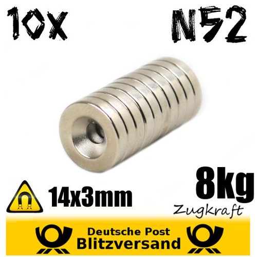 10x magnete neodimio - 10x, disco