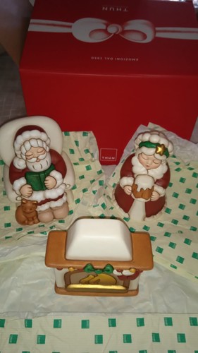 Trio babbo natale mamma - babbo,