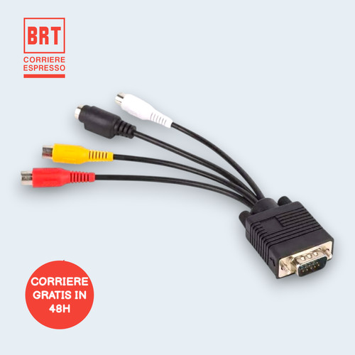 Cavo vga maschio - vga, rca