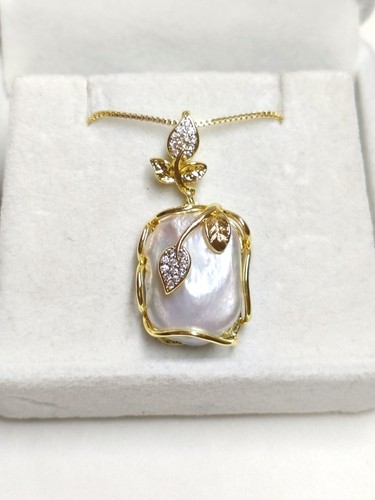 Collana anello perla barocca - collana,