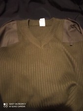 Maglione Militare Esercito Italiano Lana  -  vintage taglia  L - Collo a V