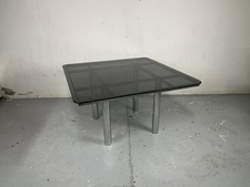 Tavolo acciaio vetro Andrè Afra Tobia Scarpa Gavina anni 70’ vintage design