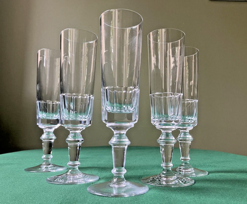 Flûtes champagne cristal - 5, à