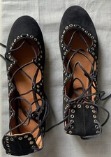 Sandali in velluto con occhielli ISABEL MARANT RRP €340 US7,5 UK7 EU40 - Made in Italy