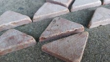 Piastrelle Marmo Mosaico Triangolo lato 5 cm. Pavimenti Rivestimenti RossoVerona