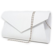 Pochette scamosciata bianca