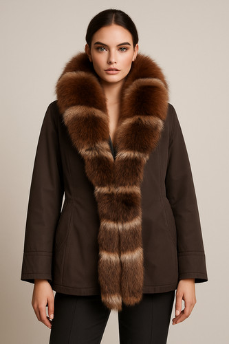 Parka marrone lusso - lusso, con