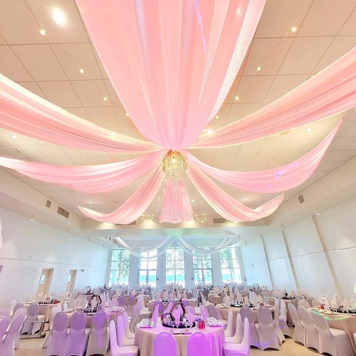 Tende soffitto rosa tessuto - rosa,