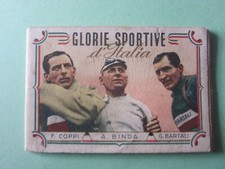 GLORIE SPORTIVE D'ITALIA CALENDARIETTO 1952 COPPI BARTALI BINDA NAZIONALE 1934