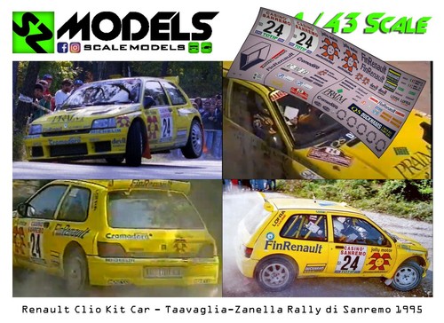 Rally decal set - 1/43, renault