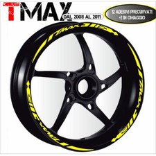SET PROFILI CERCHIO ADESIVI RUOTA GIALLO YAMAHA 500 T-MAX 2008-2011
