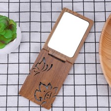 Mirror pieghevole Specchio portatile in legno nero specchio pratico