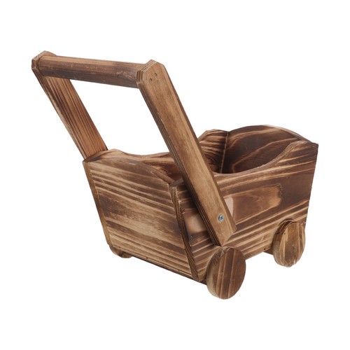 Carrello legno fioriera - carrello, in