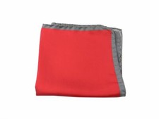 Pochette seta uomo rossa bordo