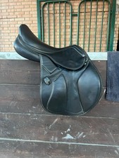 Sella equitazione Acavallo Modigliani misura 17" pelle colore nero