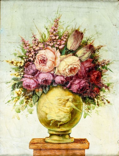 Antico dipinto olio - dipinto, ad