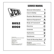 Manuale Officina per JCB 8052