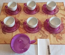 GUZZINI 22320301 - Set di 6 Tazzine da Caffè + 6 Piattini + 1 Zuccheriera