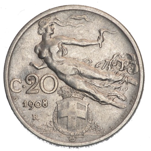 Italia centesimi 1908 - 20,