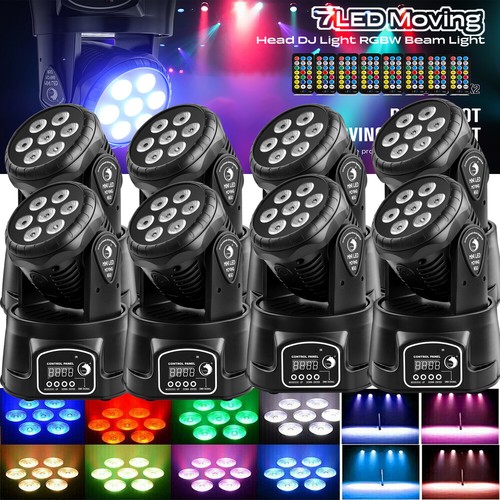 105w led rgbw wash moving - 8x, 7