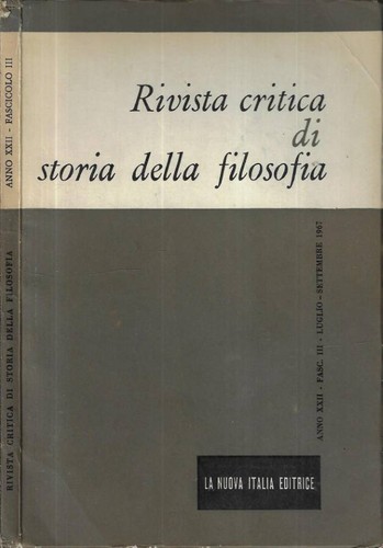 Rivista critica storia - rivista, di