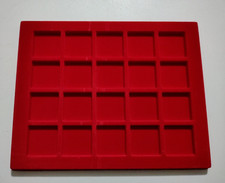 CONTENITORE ESPOSITORE VASSOIO MEDIO PER MONETE 2 EURO IN CAPSULE  20 CASELLE