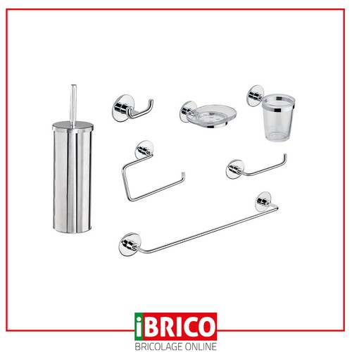Set accessori bagno cromo - set,
