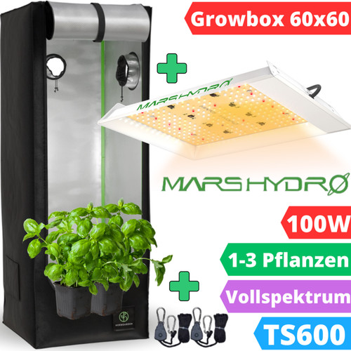 Set growbox led 60x60cm mars - set, +