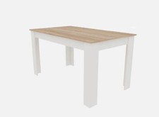 Tavolo Allungabile 80 x 110/150 x 75h cm Rovere/Bianco GRK112 3025/0110 DecHome