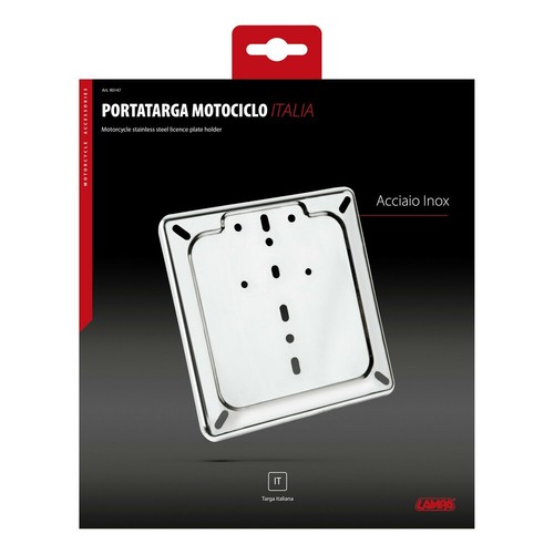 Porta targa acciaio inox - targa, in