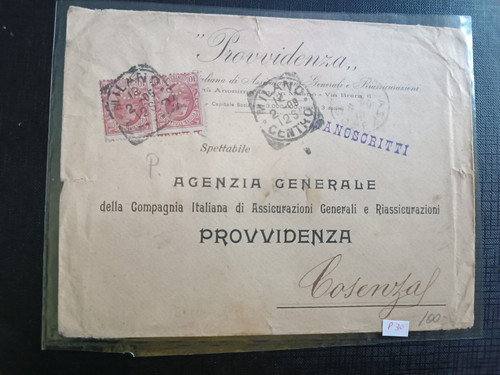 Regno perfin 1909 provvidenza - perfin,