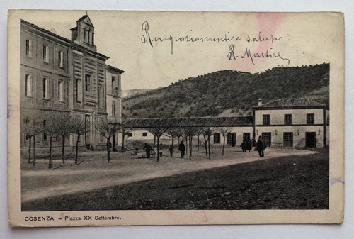 Cartolina cosenza piazza - piazza, xx