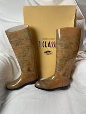 Stivali da pioggia  da donna, Alviero Martini, in Geo Mappa beige, tg. 35 IT