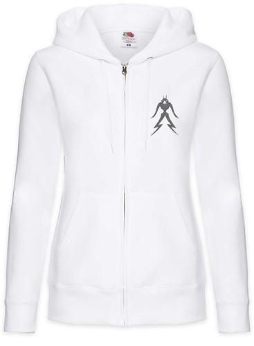 Felpa con cappuccio zip logo