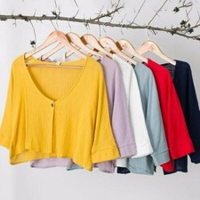 Women Cotton Linen Cardigan