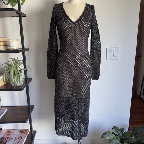 Maxi abito zara metallizzato - abito,