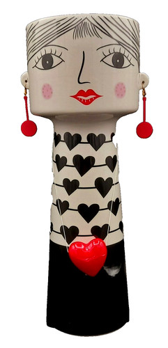 Vaso portafiori donna ceramica - vaso,