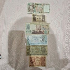 Lotto sei vecchie banconote - vecchie,