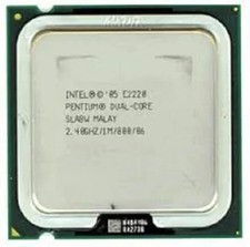 INTEL PENTIUM DUAL CORE 1 MB di cache 2,40 GHz FSB  800 MHz E2220 SOCKET 775 CPU
