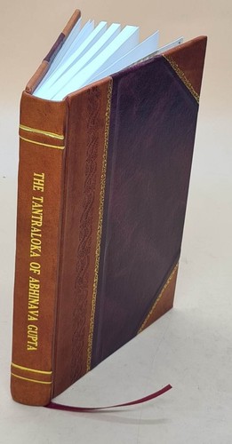 The tantraloka volume by - the,