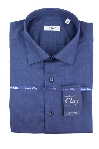 Clay camicia classica tinta - clay,