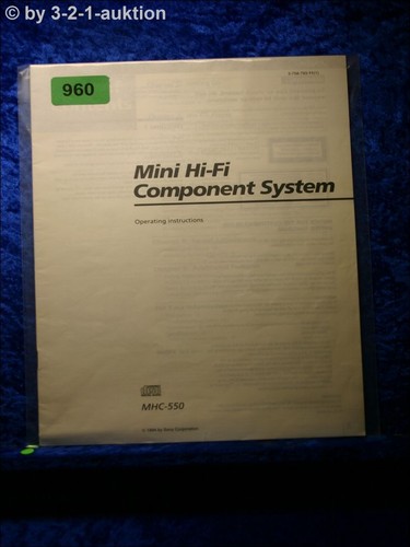Sony manuale mhc 550 - sony,