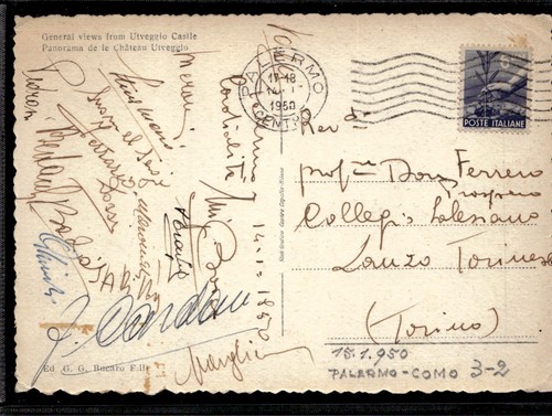 Cartolina con autografo como - con,