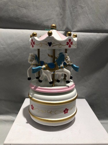 Giostra legno bianco rosa - bianco, e